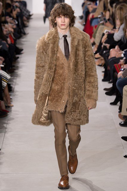 Michael Kors Men's camel coloured Fur Coat