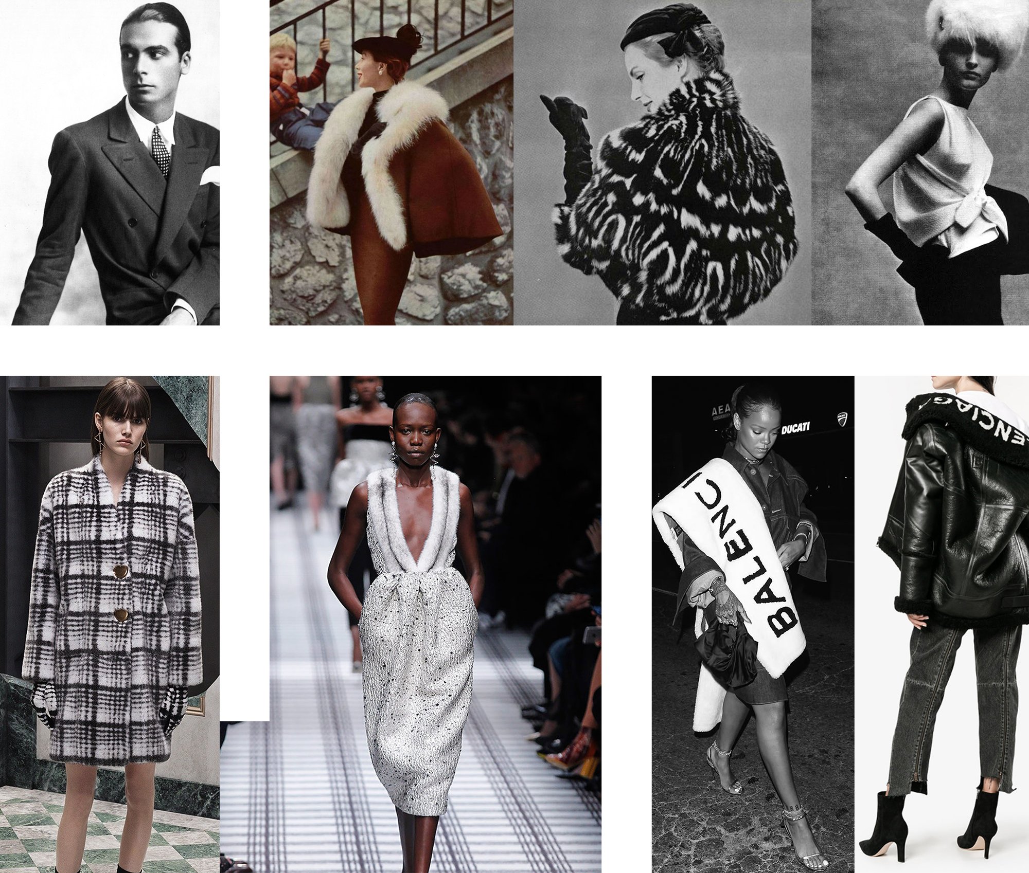 Balenciaga, 1940, 1950, 1950, fashion, fur, mink, fox, trends
