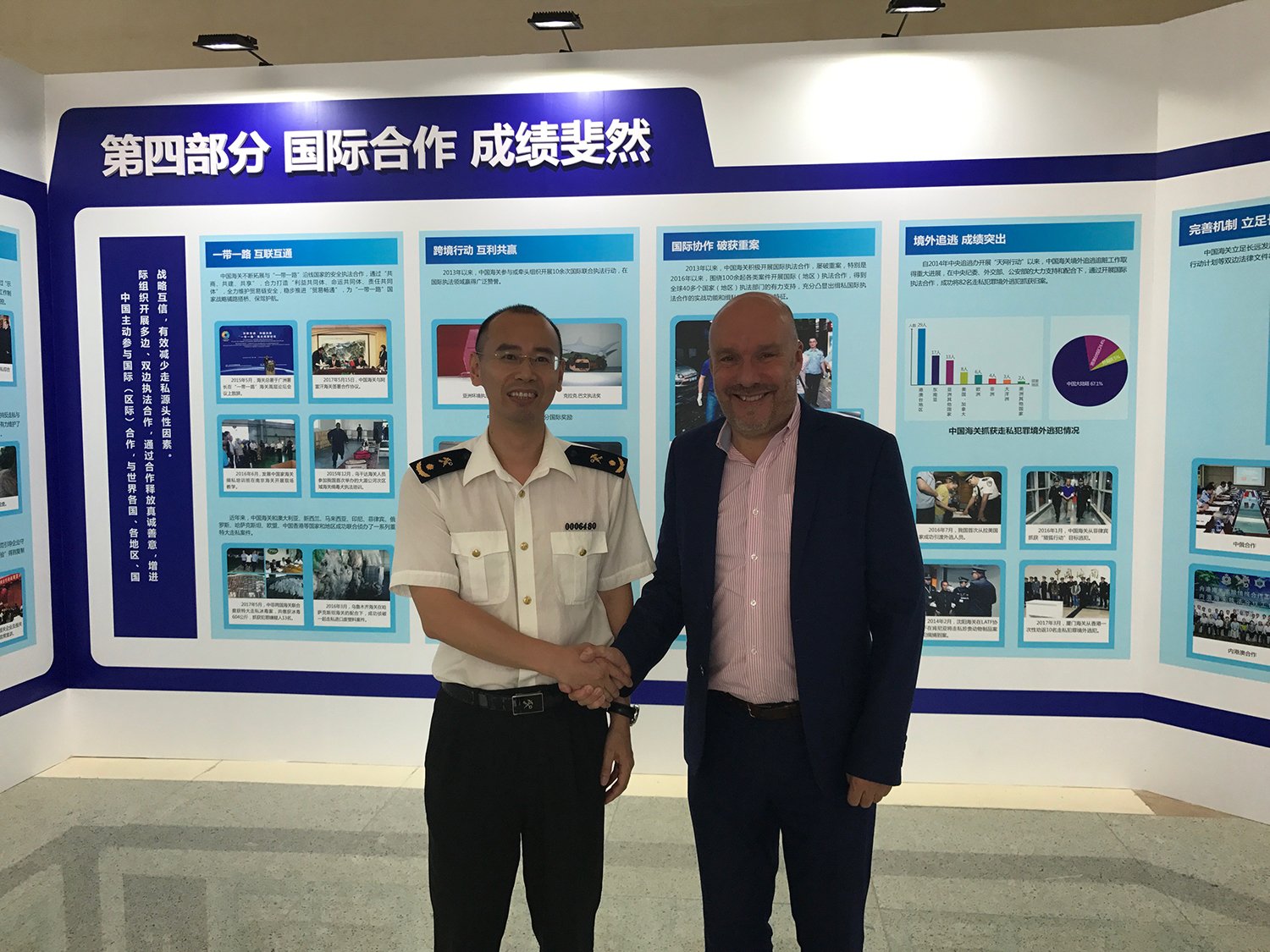 Mr. Zheng of China Customs and Mark Oaten of IFF CEO