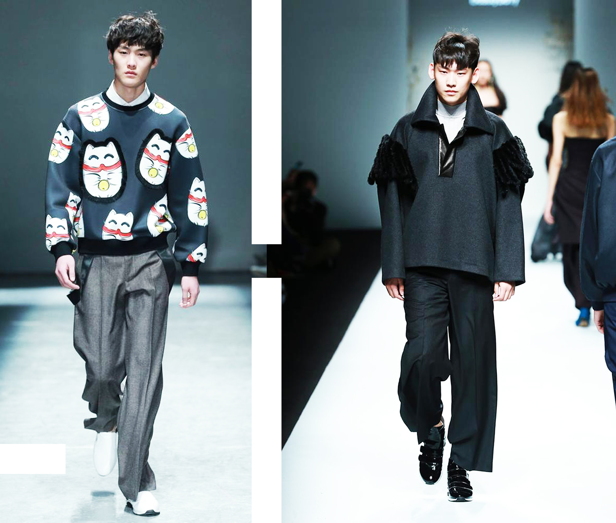 wang yutao, fur, catwalk, fashion week, AW17, fashion, designer, China